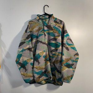 Patagonia Men's Synchilla Snap-T Fleece Pullover, Fish Camo. Men’s Size XL.
